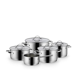 Pack de 2 sartenes Profi, batería Aparto 5 piezas y prensador por 186,99€ en WMF