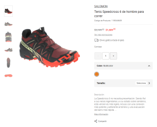 Tenis Salomon Speedcross 6 por $1,889 | Liverpool
