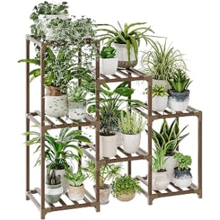 Bamworld Soporte para plantas (Armario colgante - 10 macetas) por 19,72€ en Amazon