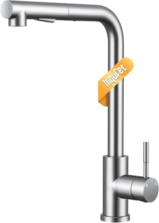 Hiqufet grifo de cocina con arco alto y brazo extraíble por 21,50€ en Amazon