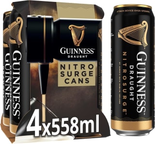 Guinness Draught Nitrosurge Stout Beer (4 x 558ml) for £7.75 at Amazon