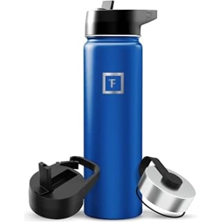IRON °FLASK Metal Water Bottle 650ml (3 lids) for £5.99 at Amazon