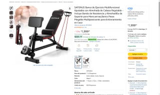 Banco de ejercicio SAFONUS por $1,799 | Oferta Amazon
