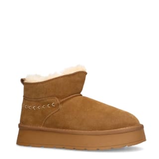 Manfield - Dames - Cognac suède snowboots voor €33 bij Manfield