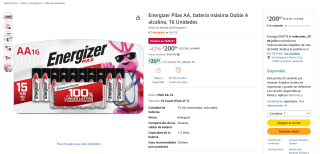 Pilas AA Alcalinas Energizer MAX 16 uds por $201 | Oferta Amazon