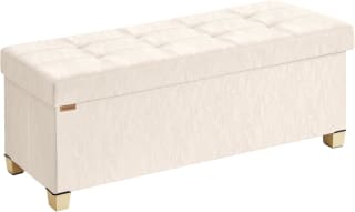SONGMICS Puff Almacenaje, Baúl de Almacenaje Plegable, 110 x 38 x 40 cm por 35.52€