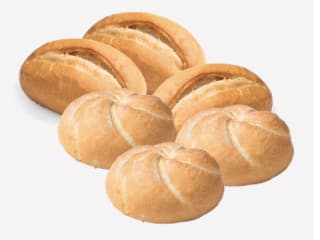 6 Stuks Schnitt- en kaiserbroodjes wit voor €1 bij de Aldi