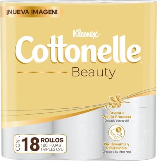 Kleenex Cottonelle Beauty (18 rollos x 180 hojas) por $117 en Amazon