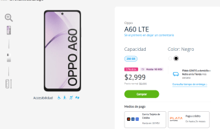 Oppo A60 LTE de 256GB por $2,999 | Movistar