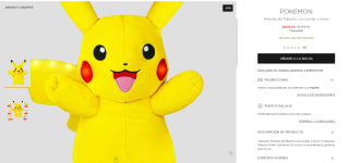 Peluche de Pikachu con Sonido y Luces $610 | El Palacio de Hierro