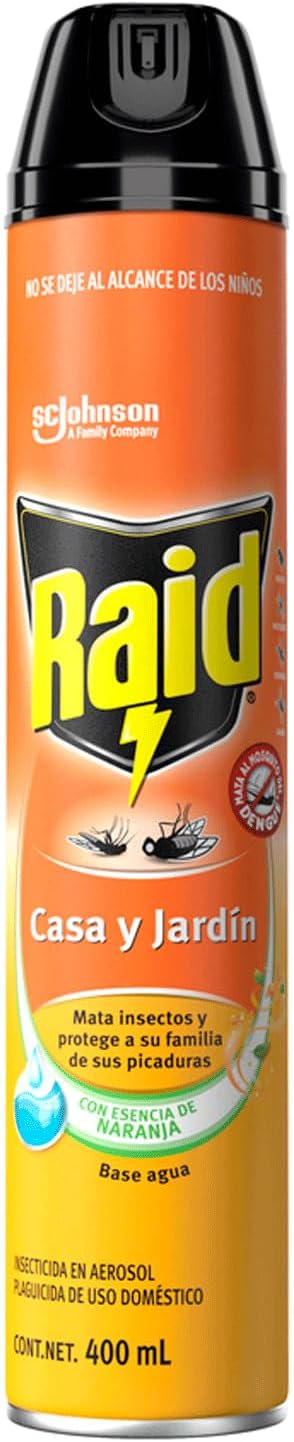 Raid Casa y Jardín Insecticida Aerosol 400ml por $72 en Amazon