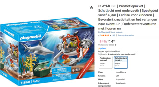 Playmobil Schattenjacht met een onderzeebootbouwspel voor €14,99 bij Amazon