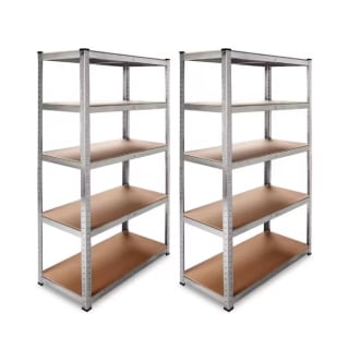 DASCK Pack 2 Estanterías Galvanizadas 5 Baldas 180x90x40 cm por 38.87€