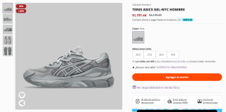 Tenis Asics Gel-Nyc Hombre por $1,531 | DPStreet (PayPal)