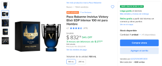 Paco Rabanne Invictus 100ml por $1,415 | Oferta Mercado Libre