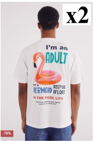 2 Camisetas para Hombre Springfield de Flamenco flotador por 6.38€