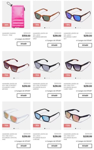 Hasta 78% de descuento en Gafas Hawkers | Privalia