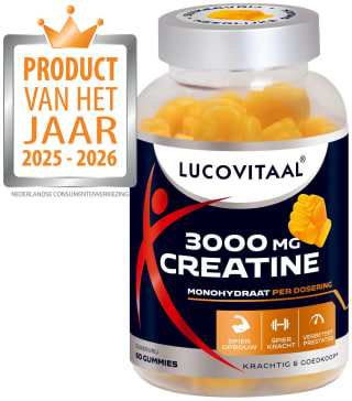 Lucovitaal Creatine 3000 mg Gummies 60st voor €7,98 bij Drogist
