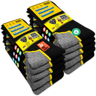 Calcetines Negros De Trabajo Ultra Reforzados (10 pares) por $249 en Amazon