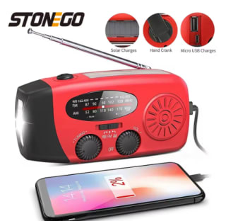 Stonego noodradio met solar powerbank voor €11,59 dmv code bij Aliexpress