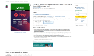 10 Meses de Game Pass Ultimate (con EA Play) por $1,496 | Oferta Amazon
