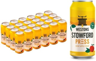 Westons Stowford Press Apple Cider, 4.5% ABV – 24 x 440 ml £17.10-£15.30 With Max S&S
