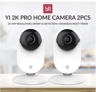 2 Unidades Yi pro kits 2K camara de seguridad para el hogar por 14,19€