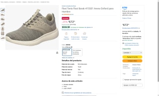 Flexi Barak 415501 Arena Oxford para Hombre por $673 | Amazon