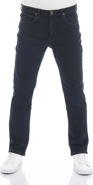 Lee Brooklyn Blue Black Mannen Straight Fit Jeans voor €32 bij Amazon