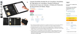 Carpeta Portafolio A4 con Cremallera por $303 | Oferta Amazon