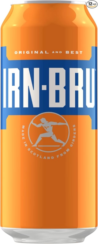 IRN-BRU Regular, 12 Pack Original Big Can Fizzy Drinks - 12 x 500ml Big Cans
