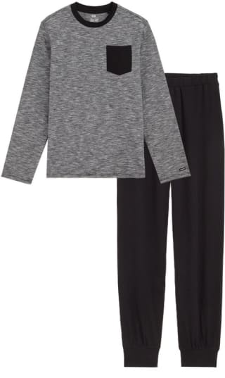 WE Fashion pyjamaset zwart/grijsmelange voor €11 bij Bol