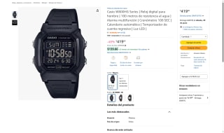 Reloj Casio W800HG por $419 | Oferta Amazon