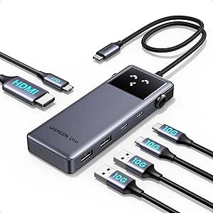 UGREEN Uno 10Gbps Hub USB C HDMI 4K 60Hz PD 100W Adaptador Tipo C por 20,99€
