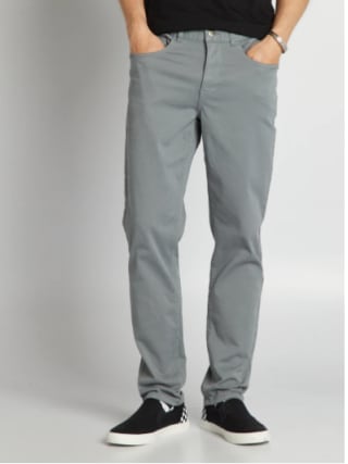 Pantalon Chino slim 5 poches à 4,50€