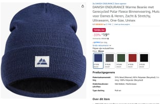 Danish Endurance Beanie voor €19,95 bij Amazon