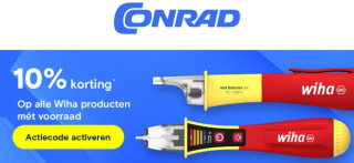 10% korting op vele Wiha producten mét voorraad bij Conrad