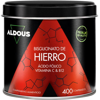 Aldous Bio Hierro 28mg + Vitamina C, B12 y Ácido Fólico 400 Comprimidos por 13.99€