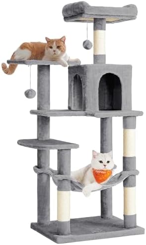 Feandrea Árbol para Gatos, Altura 143 cm, Torre de Gatos por 36,49€