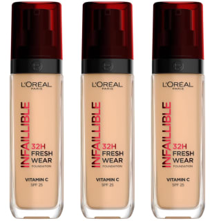 3 x L'Oréal Paris Infaillible 32H Fresh Wear Base de Maquillaje, 220 Sable por 19.13€