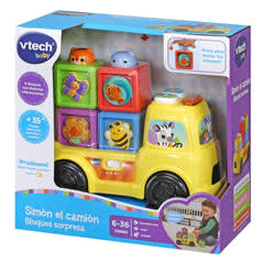 VTech-Baby Simón el Camión de Bloques Sorpresa con Luces y Sonidos por 12.99€