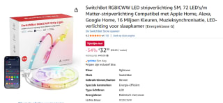 SwitchBot RGBICWW LED stripverlichting 5M voor €32.99 bij Amazon
