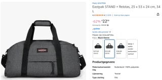 Eastpak STAND + Reistas, 34 Liter voor €22,99 bij Amazon