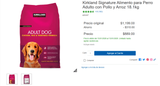 Kirkland Signature Alimento para Perro 18.1kg por $889 | Costco