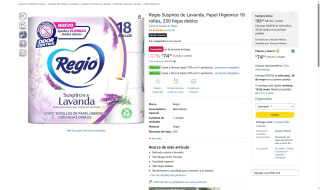 Papel Higiénico Regio 18 rollos por $74 | Oferta Amazon