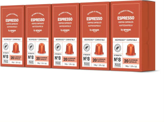 by Amazon 100 Cápsulas café Espresso, tueste claro, compatibles Nespresso por 11.32€