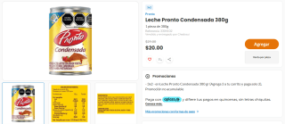 Leche Pronto Condensada 380g por $13 | Chedraui