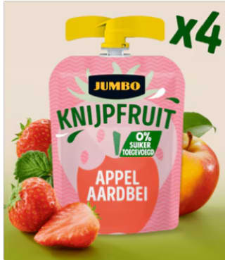 Jumbo Knijpfruit 4 x 90 gram vanaf €1,89
