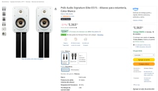 Polk Audio Signature Elite ES15 (estantería) por $3,363 en Amazon
