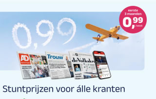 Abonnement op álle kranten: 3 maanden €0,99 per week bij DPG Media